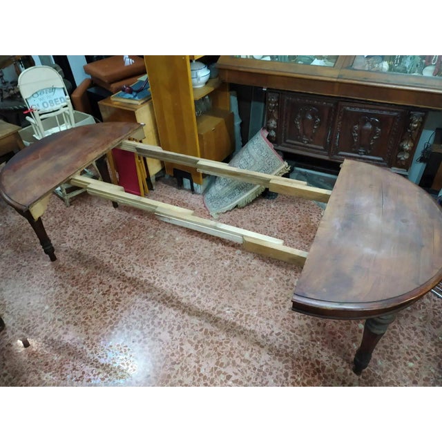 Mid-19th Century Italian Round Plated Table in Cherry For Sale - Image 6 of 11