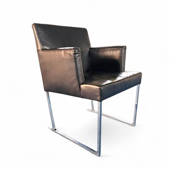 S58 Solo Chairs in Black Leather by Antonio Citterio for B&B Italia, Set of 6 For Sale - Image 16 of 17