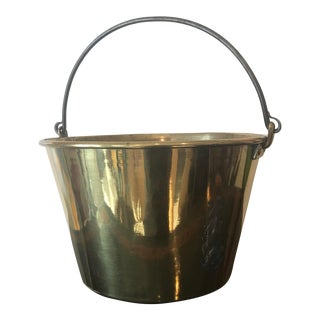 Antique Brass Bucket For Sale