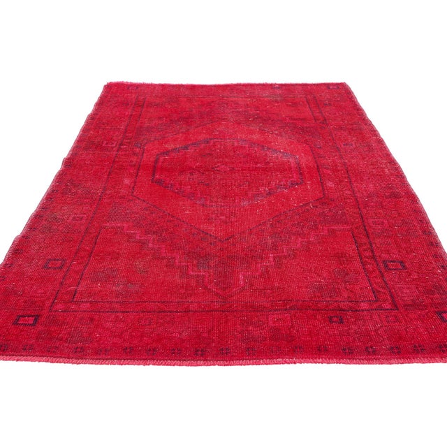Contemporary Vintage Red Turkish Oushak Rug, 03'07 X 06'07 For Sale - Image 3 of 10