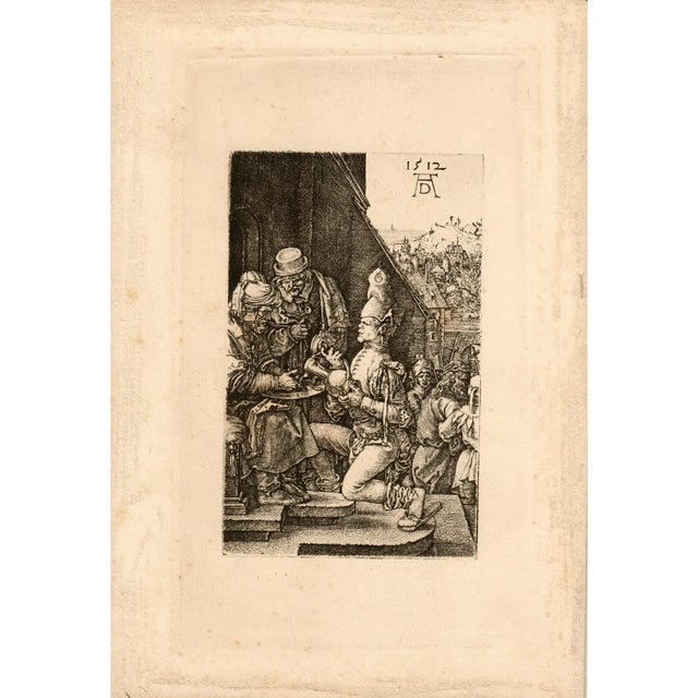 Sculpture Materials Albrecht Dürer (After) | "Pilate Washing His Hands" Engraving (1512) - Antique Print For Sale - Image 7 of 8