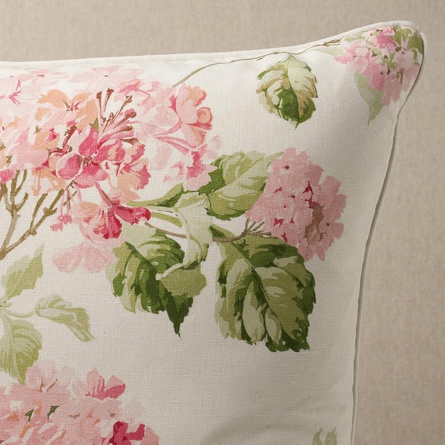 This pillow features Summer Hydrangea with a self welt finish. A classic floral with a painterly look, Summer Hydrangea is...