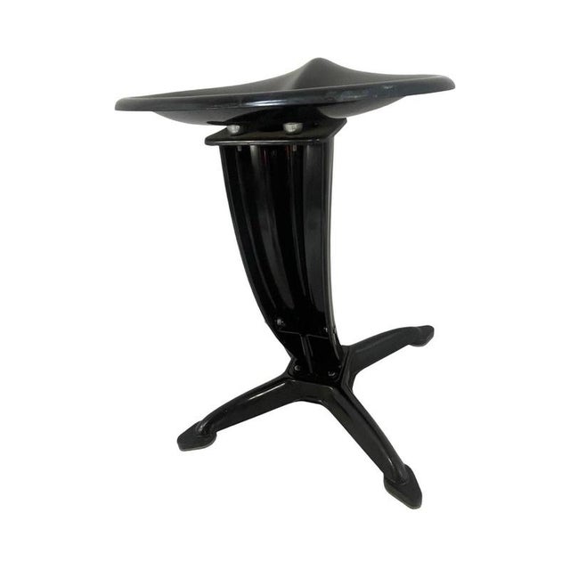 Metal Vintage Industrial Lotus Stool with Tractor Seat by Yasu Sasamoto for Dulton For Sale - Image 7 of 8