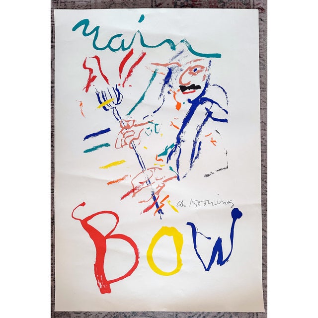 Abstract 1970s Original Willem De Kooning’s Rainbow – Thelonious Monk, Devil at the Keyboard Poster For Sale - Image 3 of 12