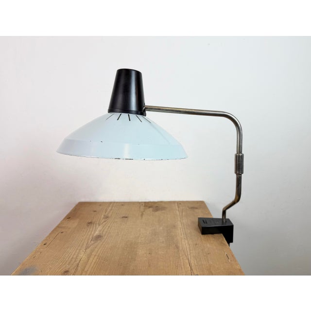 Industrial Grey Factory Office Desk Lamp from Elektrosvit, 1970s For Sale - Image 4 of 18