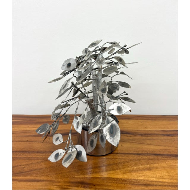 Abstract Vintage Metal Bonsai Tree Sculpture After Curtis Jere For Sale - Image 3 of 6