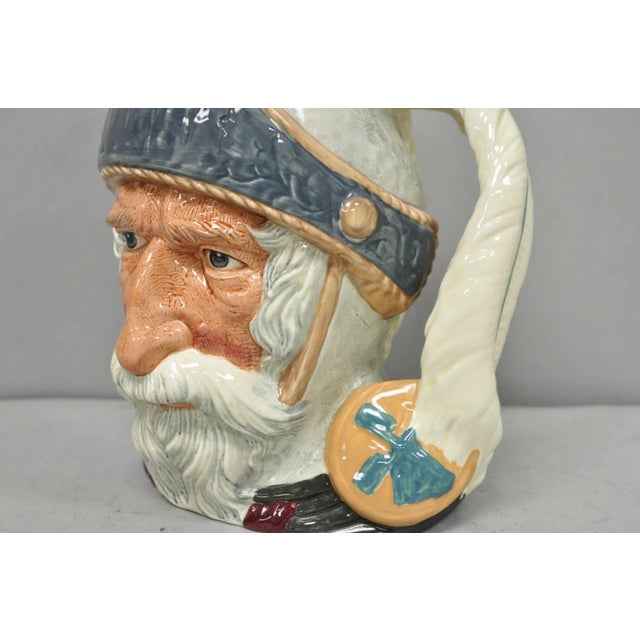 Royal Doulton Vintage 1956 Royal Doulton Don Quixote D6455 Porcelain Toby Character Jug Mug For Sale - Image 4 of 13