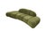 Le Croissant Modern Curved Sofa in Green For Sale - Image 11 of 11