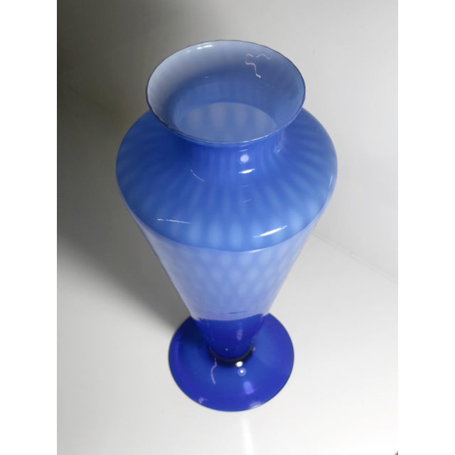 Cobalt Blue Murano Glass Vase, 1960s For Sale - Image 4 of 6