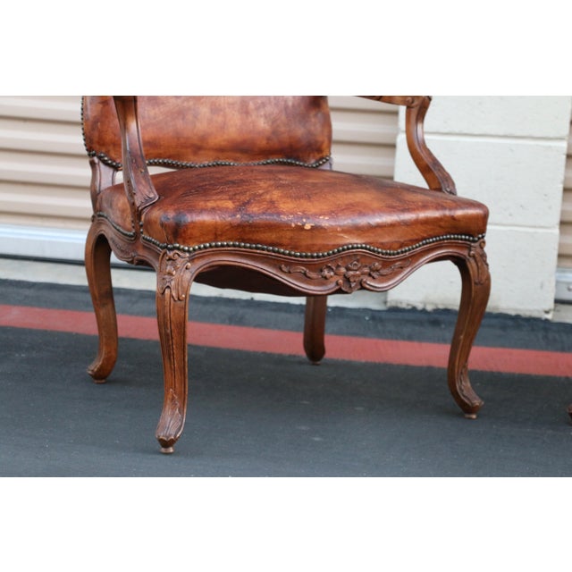 Vintage Pair of Bergère Chairs, Circa 1900 For Sale In Los Angeles - Image 6 of 18