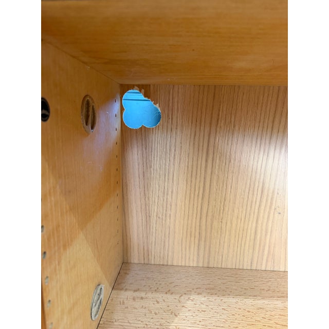 1970s Danish Modern Teak Modular Wall Unit Cabinet With Tambour Doors & Flat File Drawers For Sale - Image 10 of 18