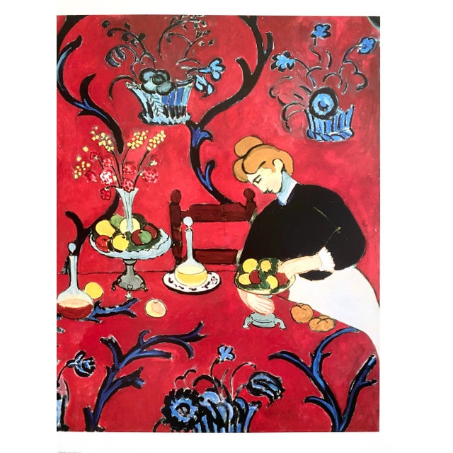 Modern Henri Matisse Vintage Postimpressionist Lithograph Print Poster " the Dessert : Harmony in Red " 1908 For Sale - Image 3 of 13
