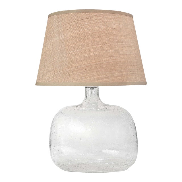 Regina Andrew Seeded Oval Glass Table Lamp For Sale