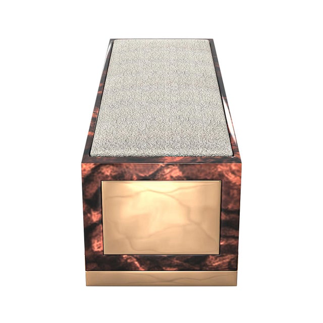 Art Deco "La Perla Prescelta" Bench Together With "The Art of Mother of Pearl Inlay" For Sale - Image 3 of 7