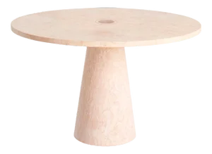 Italian Handcrafted Dining Table in Marble Designed by Karen Chekerdjian