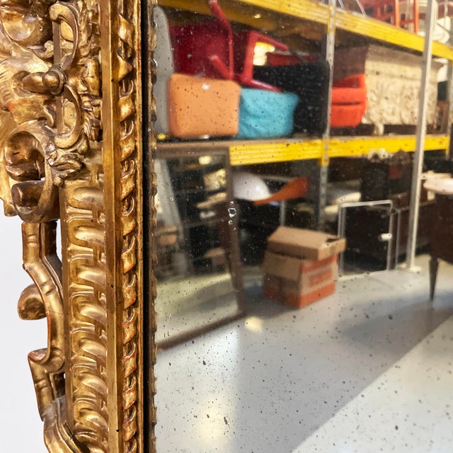 Italian Umbertine Style Gilt Wood Wall Mirror, 1930s For Sale - Image 15 of 18