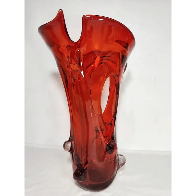 Vintage Italian Glass Vase, 1960s For Sale - Image 4 of 7