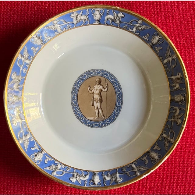 Early 19th Century Antique Early 19th Century German Berlin Porcelain Saucer Dish From From the Frederick Duke of York Service Circa 1815 For Sale - Image 5 of 10