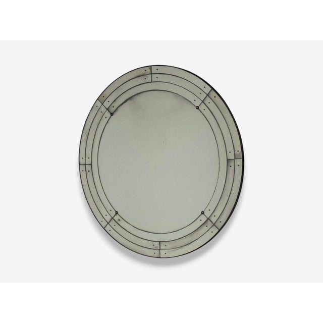 Art Deco Art Deco Style, Antique Glass, Painted Wood, Round Venetian Wall Mirrors For Sale - Image 3 of 8