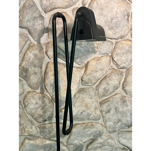 1980s 1980s Hannes Wettstein for Belux Postmodern "N-Frame" Black Floor Lamp For Sale - Image 5 of 9