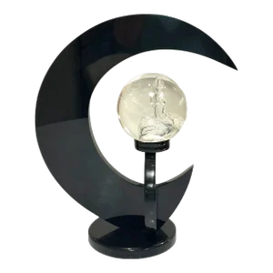 1970s Hivo Van Teal Modern Acrylic Full and Crescent Moon Sculpture