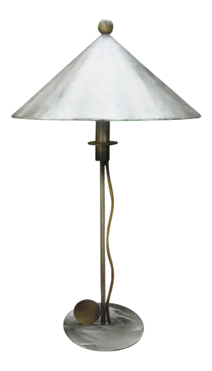 Robert Sonneman Steel and Brass Lamp