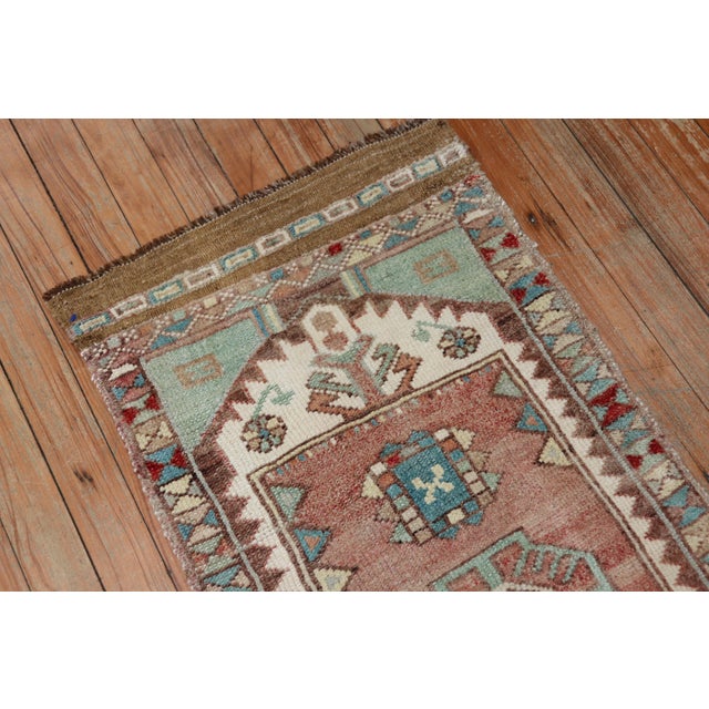 Vintage Zabihi Collection Turkish Mini Anatolian Rug - 1'6" x 3'7" For Sale - Image 4 of 6