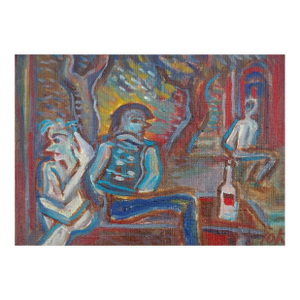 1970s Ukrainian Artist Kovalenko Yu. Oil Painting on Cardboard 25-35