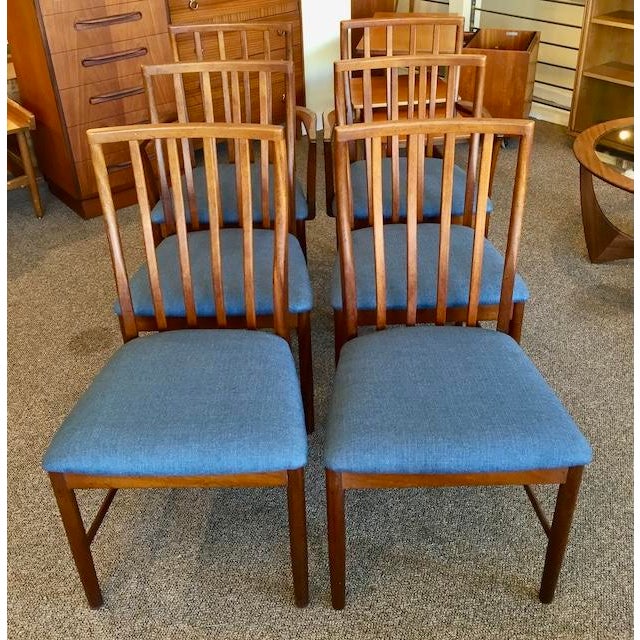 Set of Six Mid Century Modern Teak Frame Dining Chairs c.1960 Quality Built Chairs - UK Import - Seats Lift / Easily...