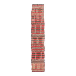 Vintage Zemmour Moroccan Kilim Rug, 03'02 X 16'04 For Sale