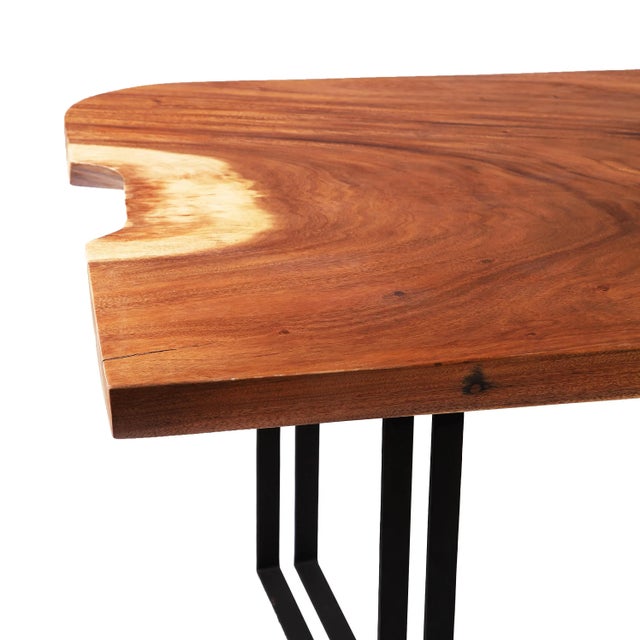 Organic Modern Living Edge Dining Table For Sale In Greensboro - Image 6 of 7