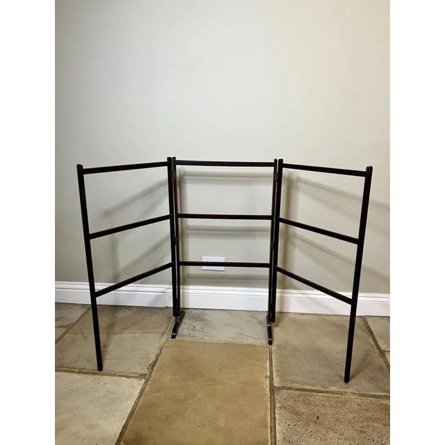Antique Edwardian Mahogany Folding Clothes Rack, 1900s For Sale - Image 4 of 6