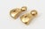 This pair of vintage gold plated pierced dangle earrings by Steven Vaubel are signed. They are sculptural and now au...