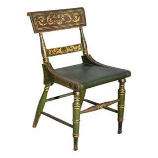 Antique Sheraton Fancy Paint Chair For Sale