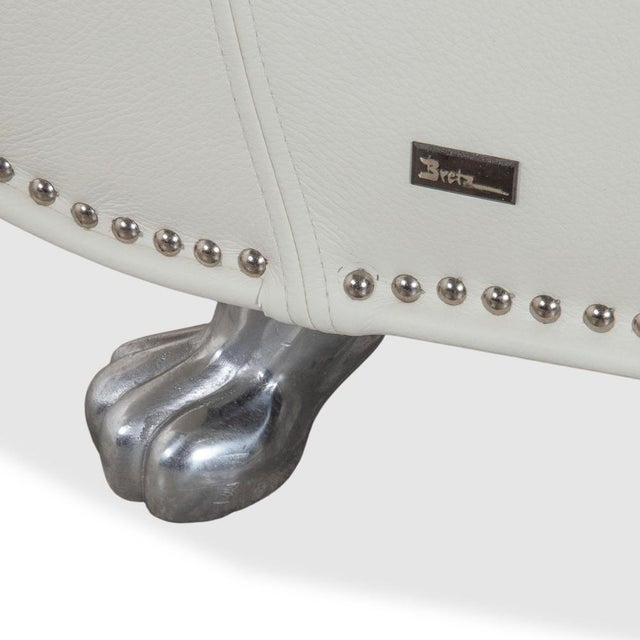 Cream Leather Gaudi Three-Seater Sofa, Chaise Lounge, and Ottoman from Bretz, Set of 3 For Sale - Image 8 of 18