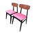 Mid-Century Teak Dining Chairs with Red Vinyl Seats, 1960s, Set of 2 For Sale - Image 6 of 7