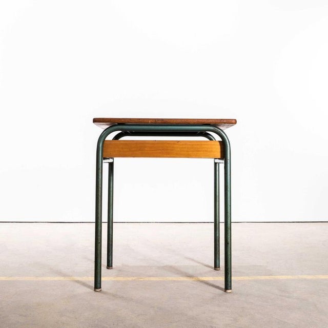 Brown Mid-Century French Single School Desk or Console Table from Mullca, 1960s For Sale - Image 8 of 10