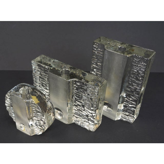 1970s Op Art Solifleur Block Vases from Walther Glas, 1960s, Set of 3 For Sale - Image 5 of 15