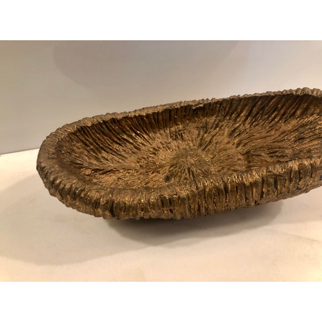 1950s Gold Brutalist Style Decorative Bowl For Sale - Image 4 of 8