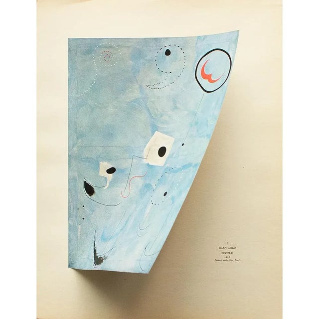 Joan Miró 1940s After Joan Miró, "Personnages" First Edition Swiss Offset Lithograph For Sale - Image 4 of 8