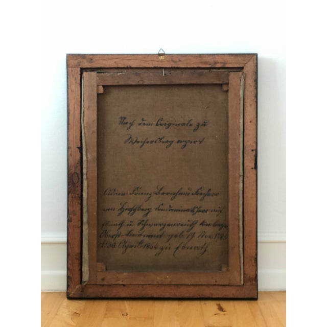 Antique Original Portraits: 19th Century Gentleman and Lady Paintings - a Pair For Sale - Image 16 of 18