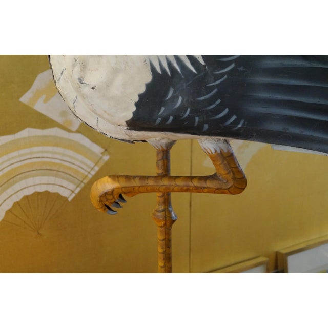 White Antique French Stork Weathervane, Early 1900s For Sale - Image 8 of 9