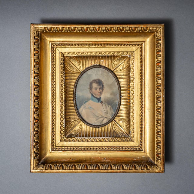 Portraits of Gentlemen, 19th Century, Painting, Set of 2 For Sale - Image 5 of 9