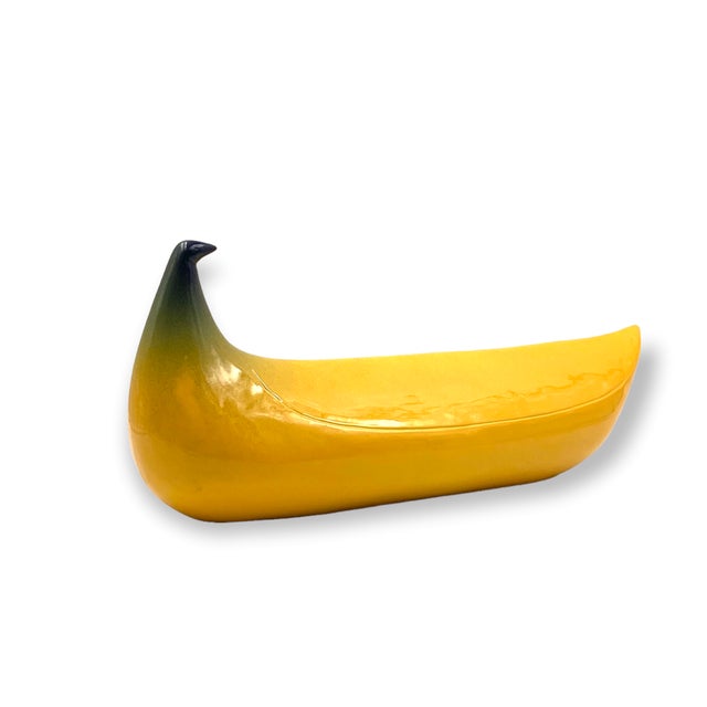 Yellow Banana ceramic sculpture Zanolli Nove Italy, ca. 1970 48 x 15 x 20 cm Conditions: excellent This piece has an...