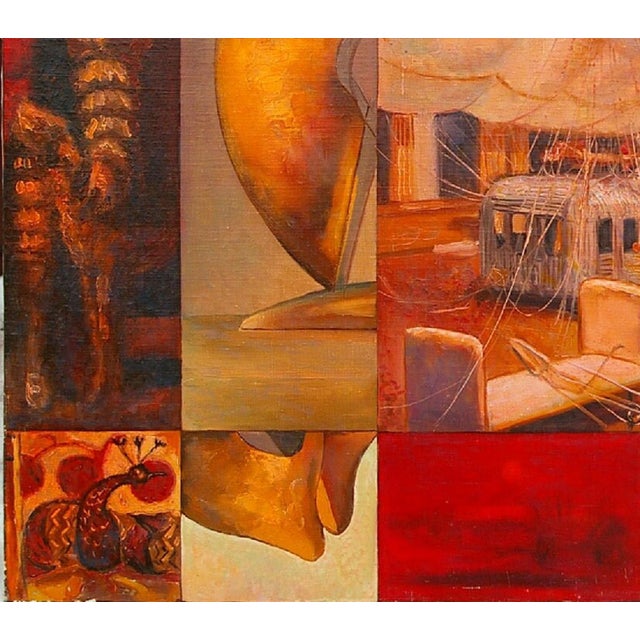 1980s Abstract Painting Avant-Garde Expressionisme Antique Oil Painting Original Soviet Art Ukrainian Artist Schigolev 74-87 For Sale - Image 5 of 6