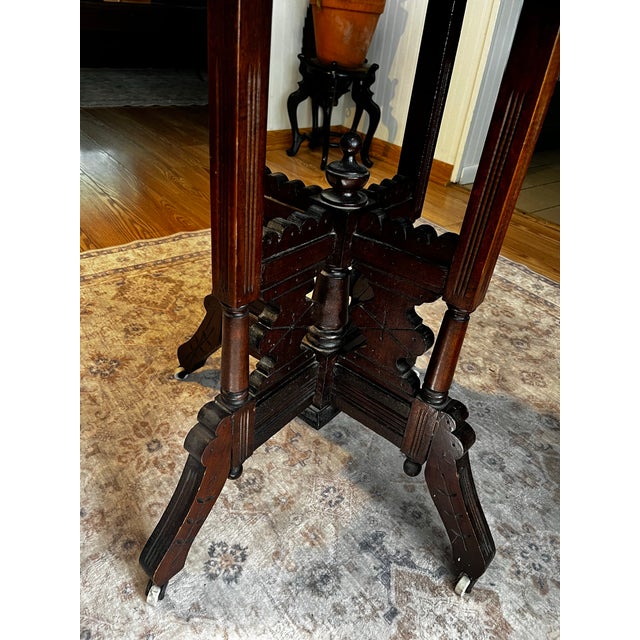 Eastlake Walnut Center Parlor Table For Sale - Image 12 of 12