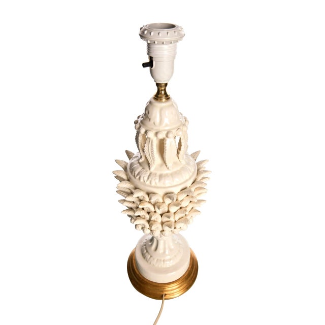 White Ceramic Table Lamp by Bondia for Nordiska Kompaniet, Spain For Sale - Image 4 of 5