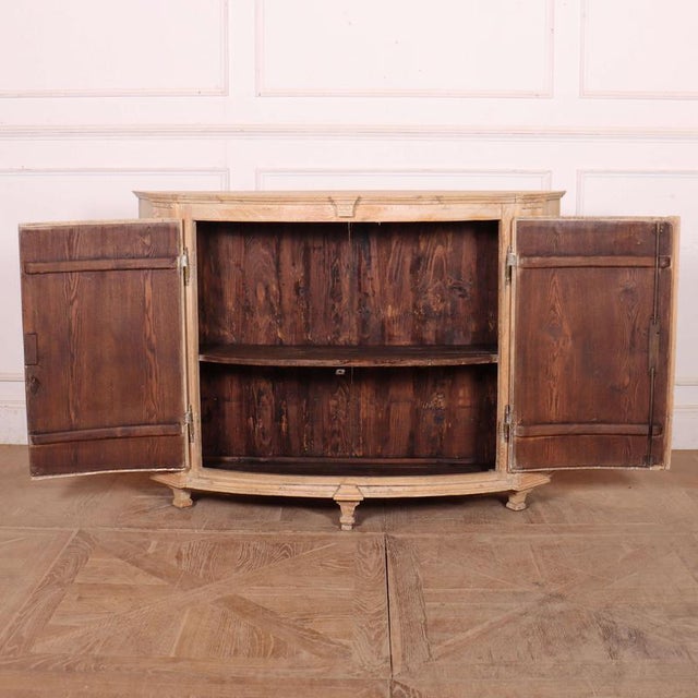 Swedish Bowfront Buffet in Pine For Sale - Image 10 of 11