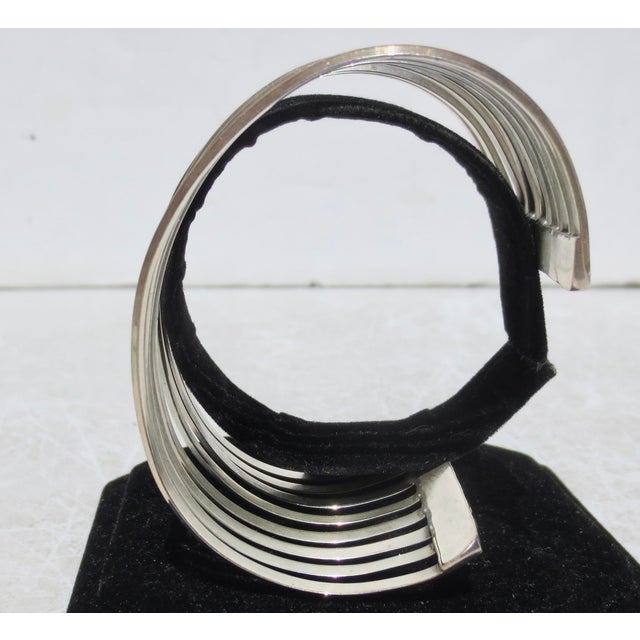 Sterling Silver Cuff Bracelet For Sale - Image 4 of 5