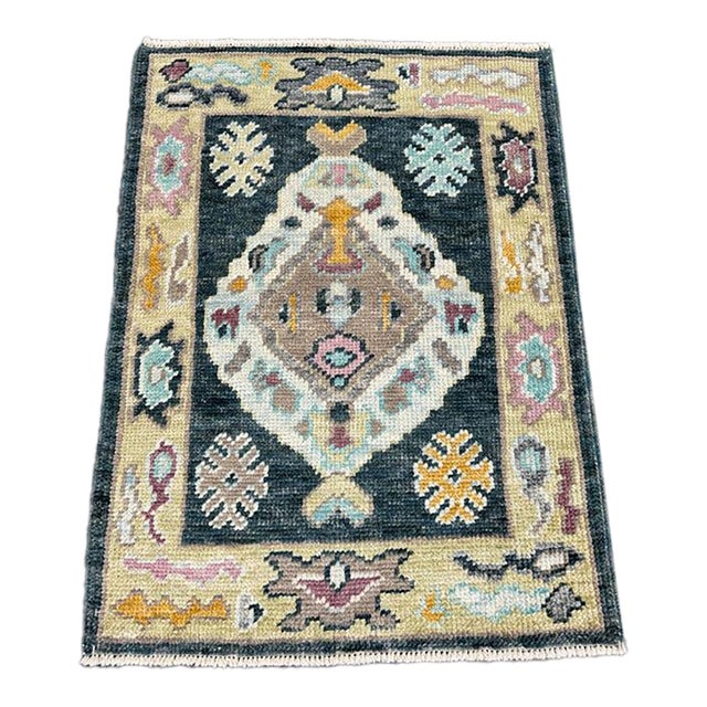 Turkish Oushak Rug 2'2' x 2'10" For Sale